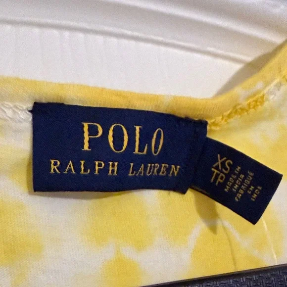 Polo by Ralph Lauren Yellow and White Tie-Dye Midi Dress - Picture 5 of 6